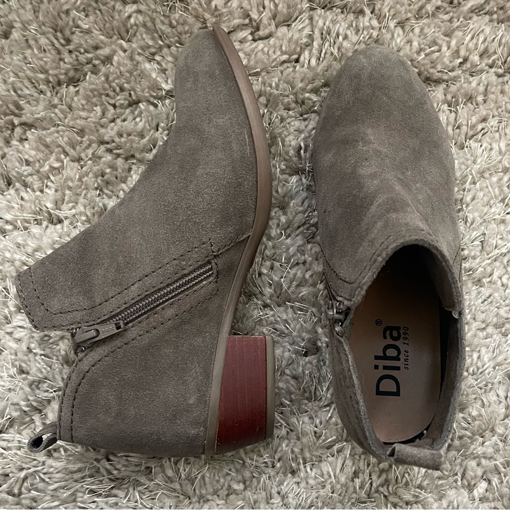 Diba Suede Taupe Colored Booties